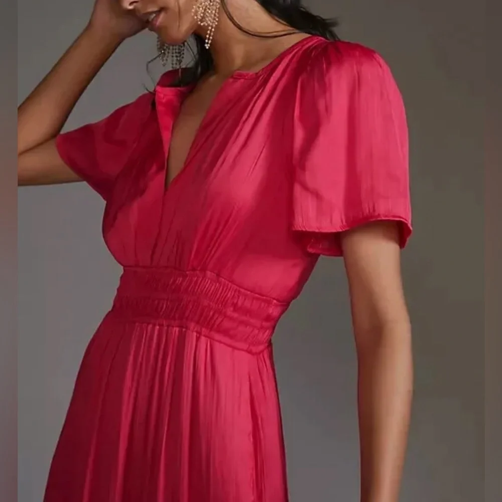 Anthropologie Somerset Maxi Dress Satin Edition - Picture 6 of 7